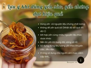 Yến hũ chưng – Dùng sao cho đúng cách?